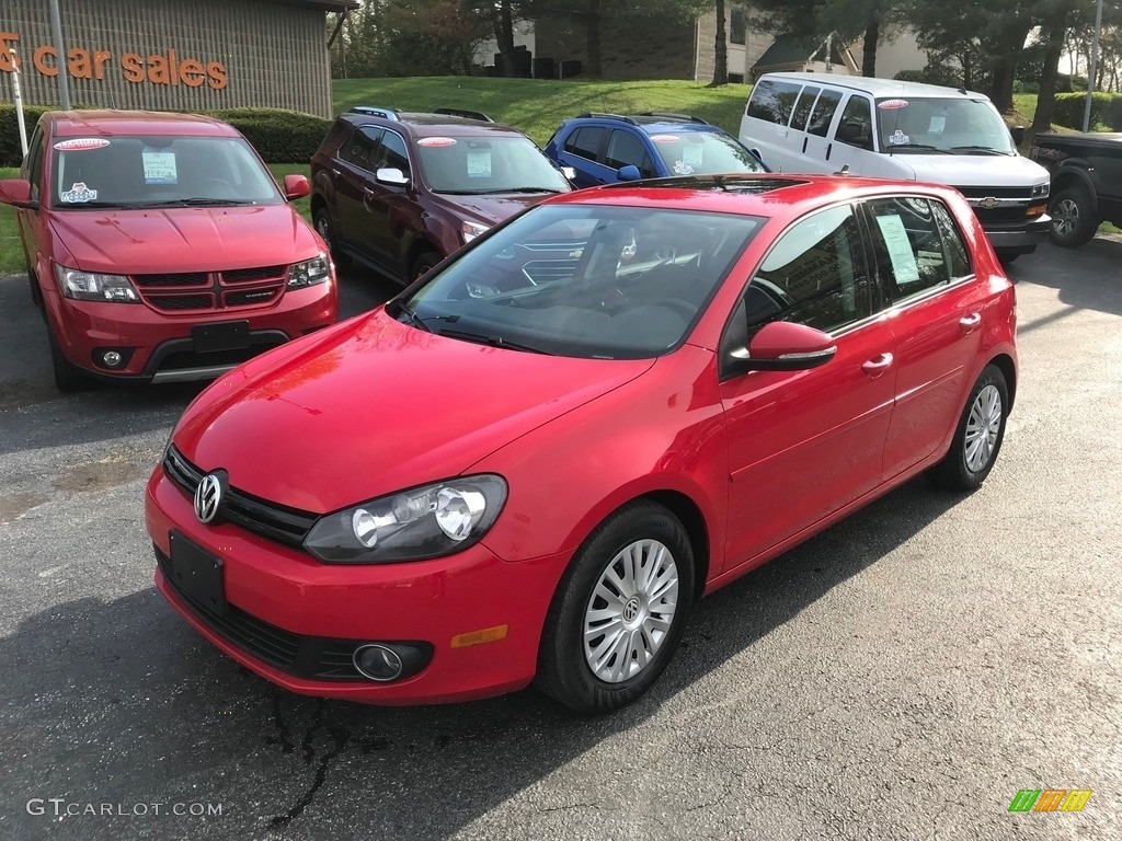 2011 Golf 4 Door TDI - Tornado Red / Titan Black photo #2