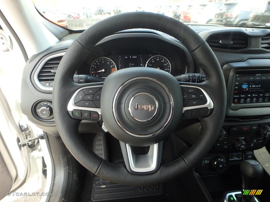 2019 Jeep Renegade Latitude 4x4 Black Steering Wheel Photo #133040958