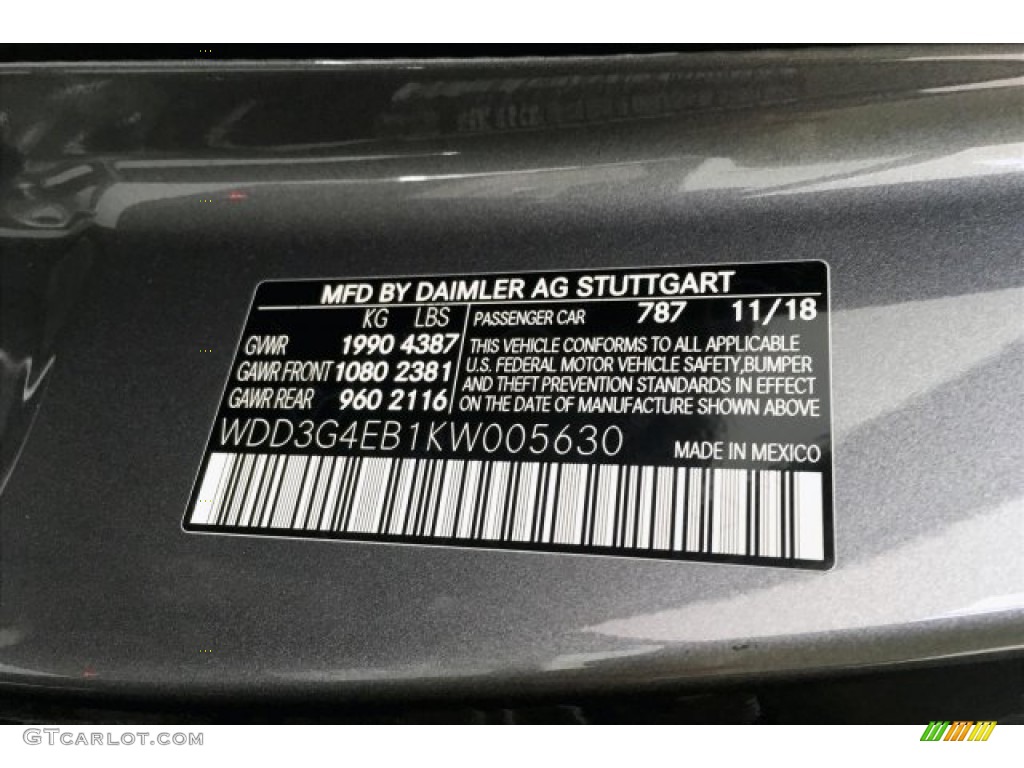 2019 A Color Code 787 for Mountain Grey Metallic Photo #133042098