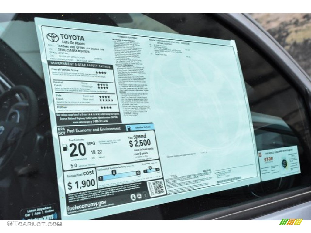 2019 Tacoma TRD Off-Road Double Cab 4x4 - Silver Sky Metallic / TRD Graphite photo #10