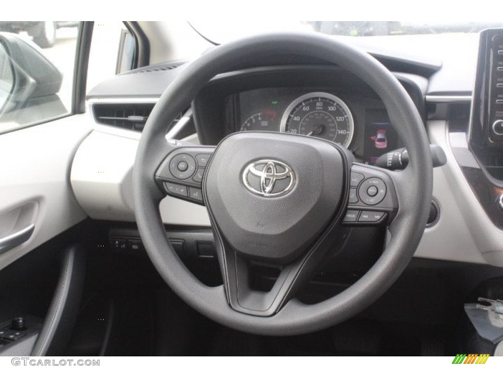 2020 Toyota Corolla LE Light Gray Steering Wheel Photo #133044308