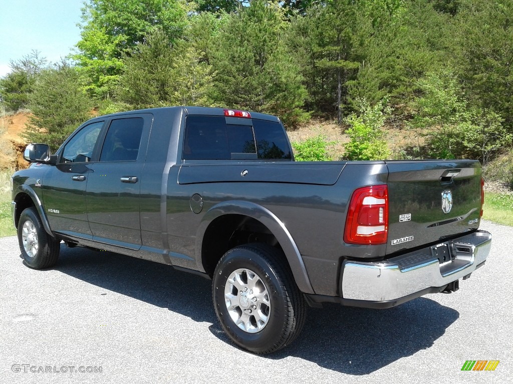 2019 3500 Laramie Mega Cab 4x4 - Granite Crystal Metallic / Mountain Brown/Light Frost Beige photo #8