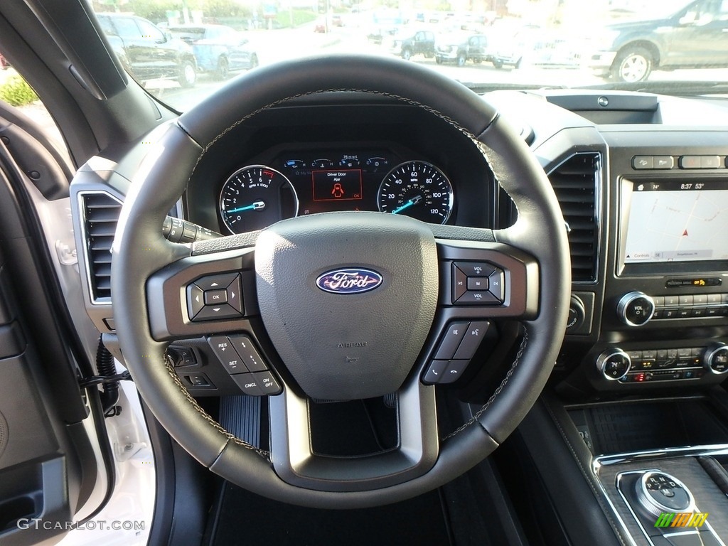 2019 Ford Expedition Limited Max 4x4 Ebony Steering Wheel Photo #133048772