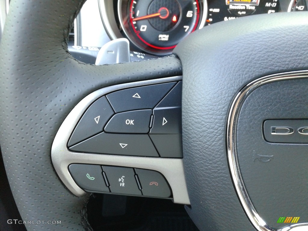 2019 Dodge Charger R/T Scat Pack Black Steering Wheel Photo #133051007