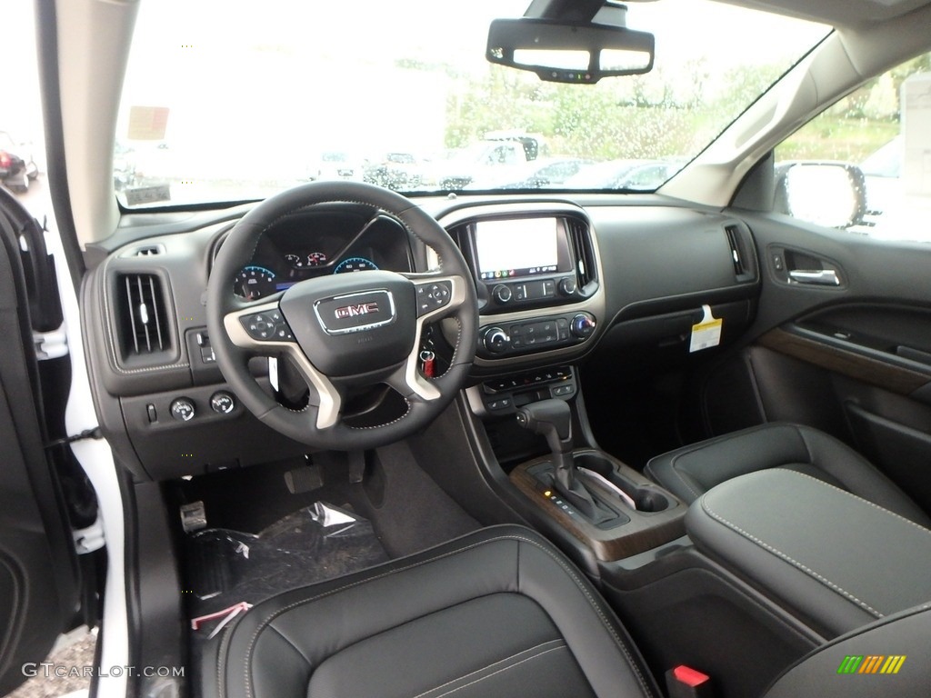 Jet Black Interior 2019 GMC Canyon Denali Crew Cab 4WD Photo #133053632