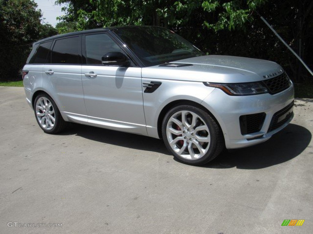 2019 Range Rover Sport Supercharged Dynamic - Indus Silver Metallic / Ebony/Pimento photo #1