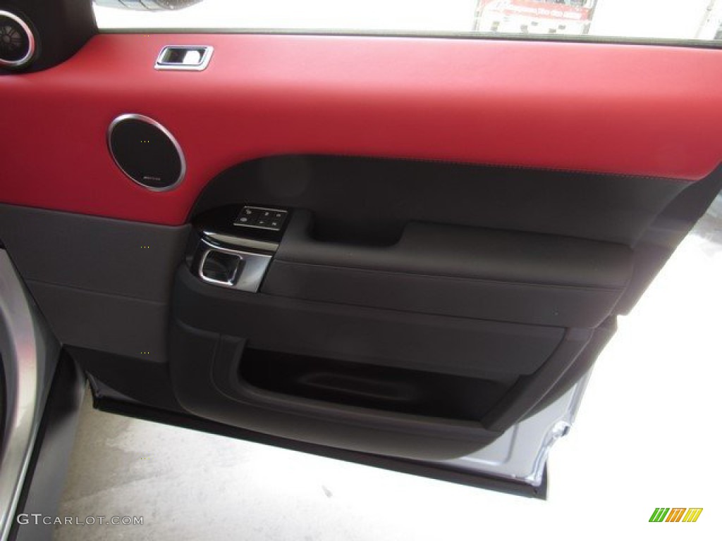 2019 Land Rover Range Rover Sport Supercharged Dynamic Ebony/Pimento Door Panel Photo #133055153