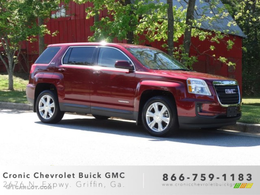 2017 Terrain SLE AWD - Crimson Red Tintcoat / Jet Black photo #1