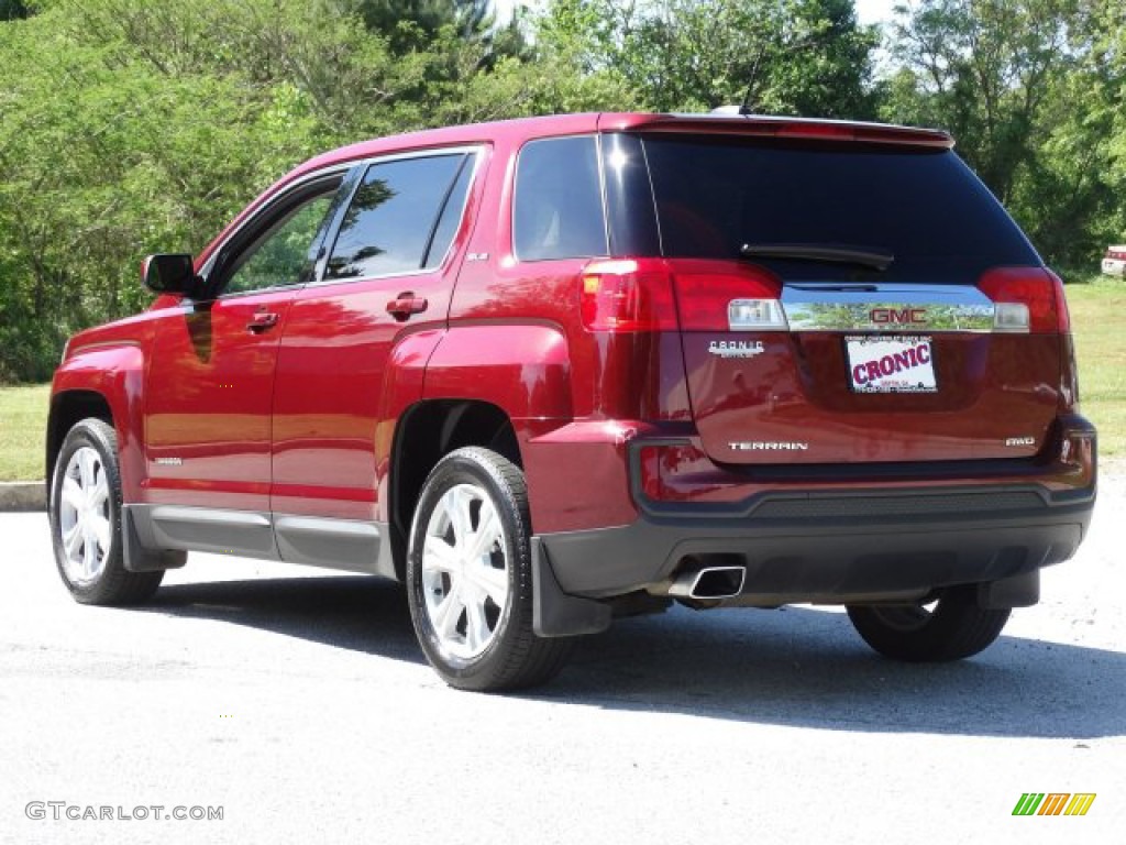 2017 Terrain SLE AWD - Crimson Red Tintcoat / Jet Black photo #6