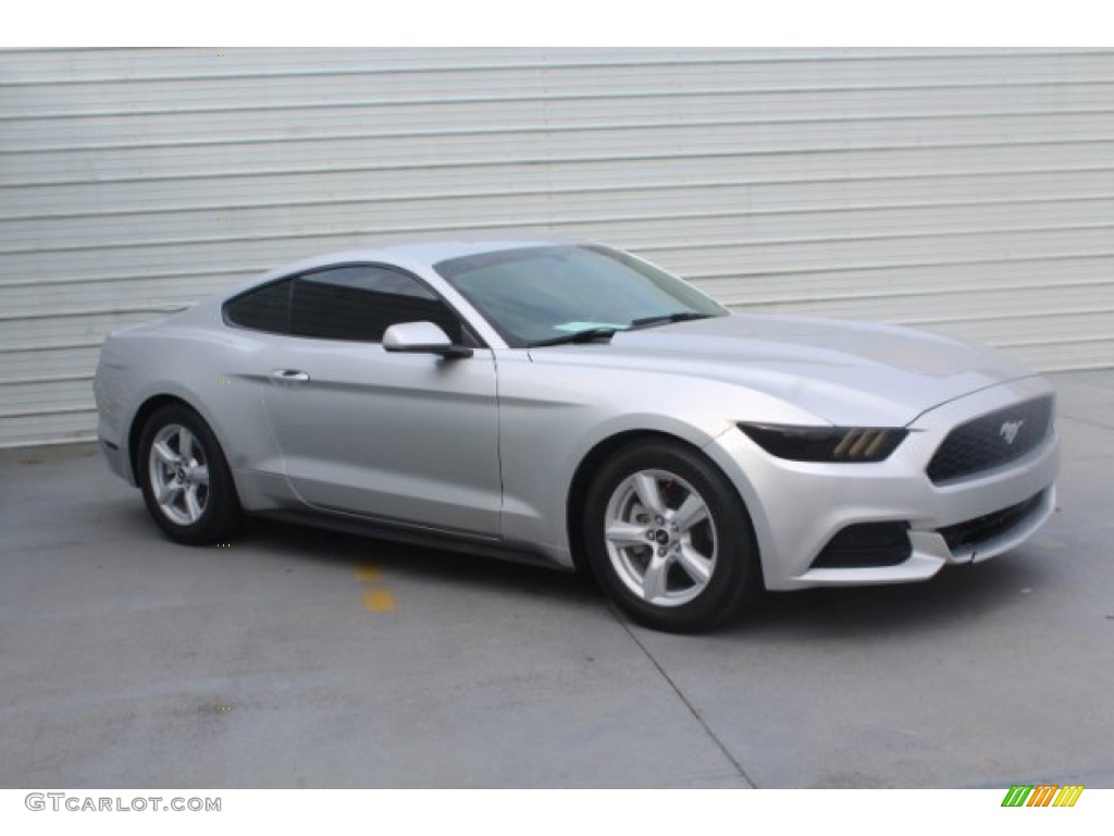 2016 Mustang V6 Coupe - Ingot Silver Metallic / Ebony photo #2