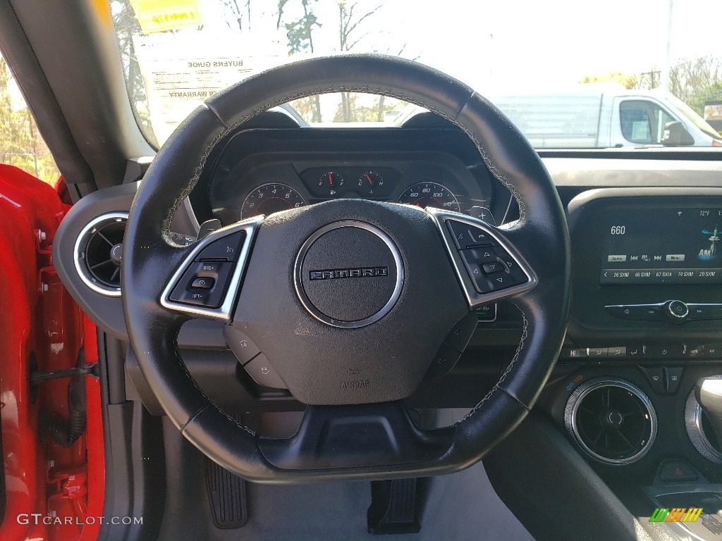 2018 Chevrolet Camaro LT Convertible Medium Ash Gray Steering Wheel Photo #133057169