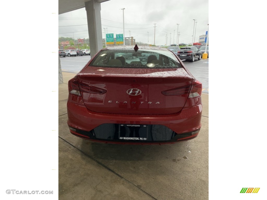 2019 Elantra SEL - Scarlet Red / Beige photo #5