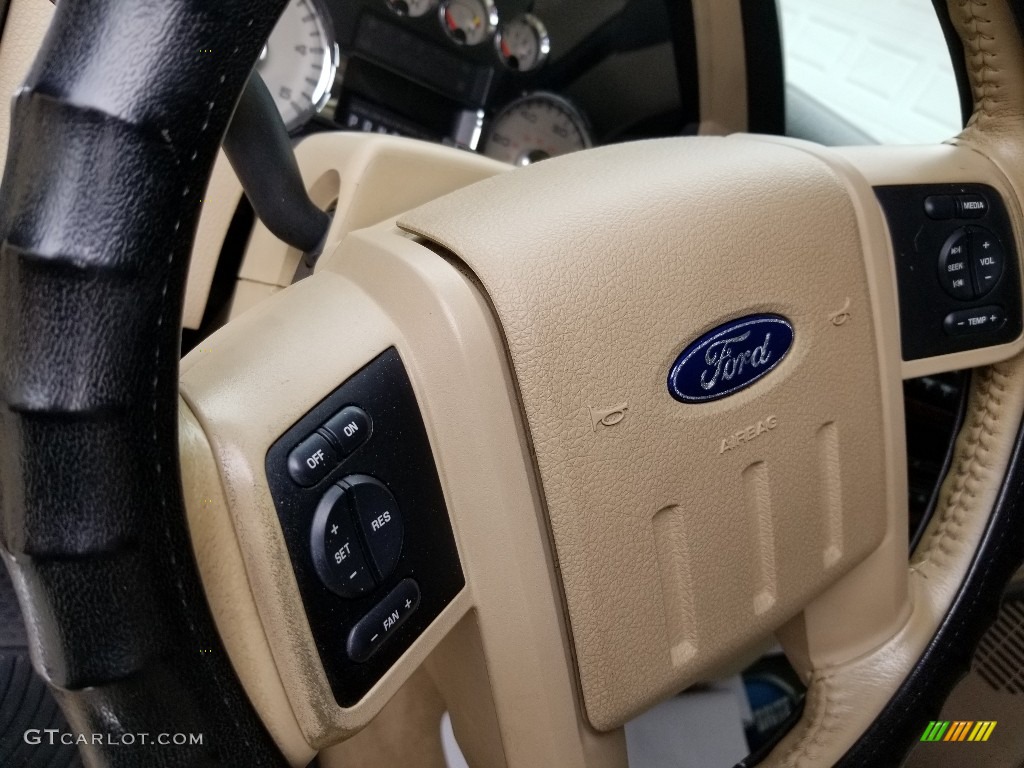 2008 F350 Super Duty Lariat Crew Cab 4x4 - Dark Blue Pearl Metallic / Camel photo #13