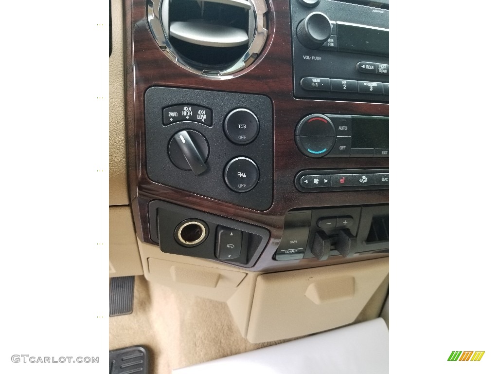 2008 F350 Super Duty Lariat Crew Cab 4x4 - Dark Blue Pearl Metallic / Camel photo #14