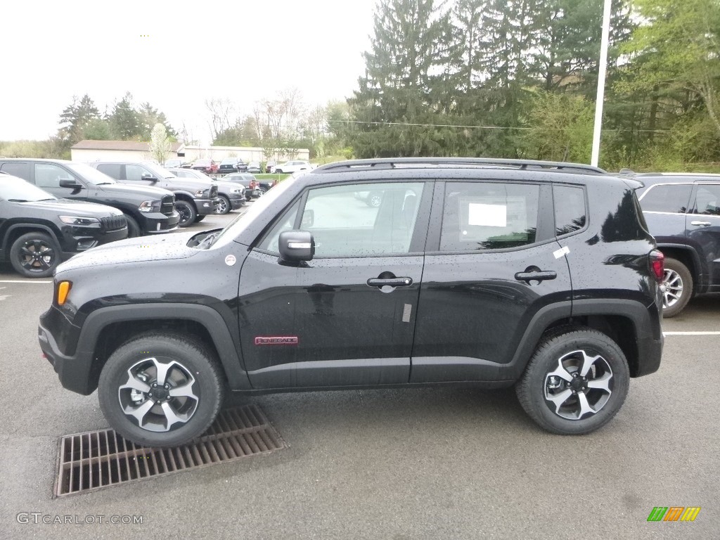 Black 2019 Jeep Renegade Trailhawk 4x4 Exterior Photo #133073128