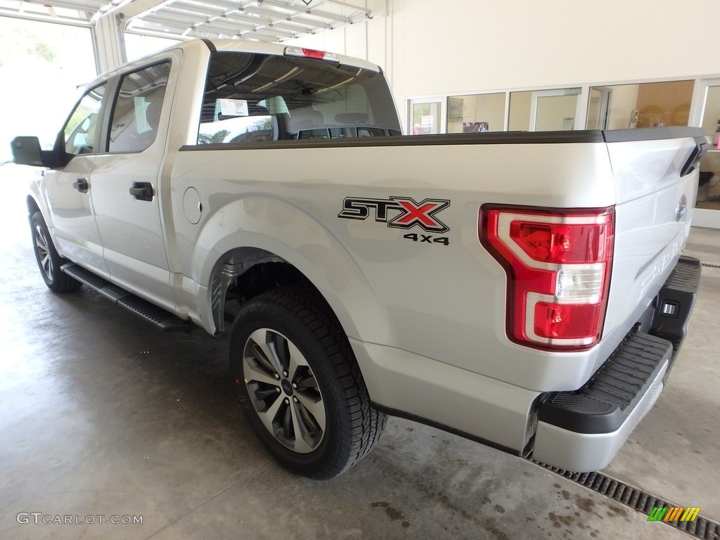 2019 F150 XL SuperCrew 4x4 - Ingot Silver / Sport Black/Red photo #3