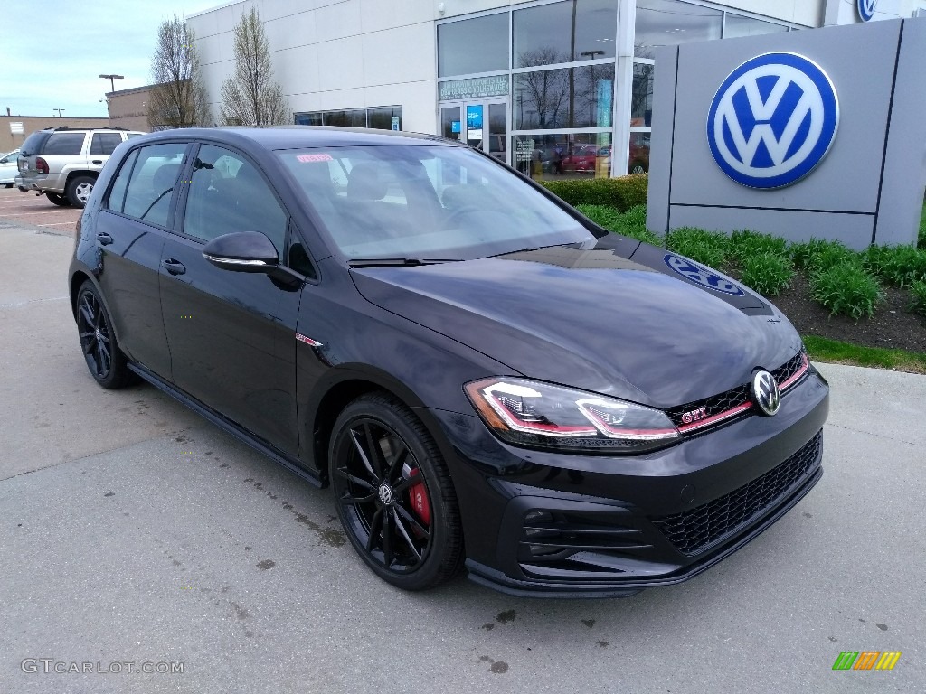 Deep Black Pearl 2019 Volkswagen Golf GTI Rabbit Edition Exterior Photo #133078006