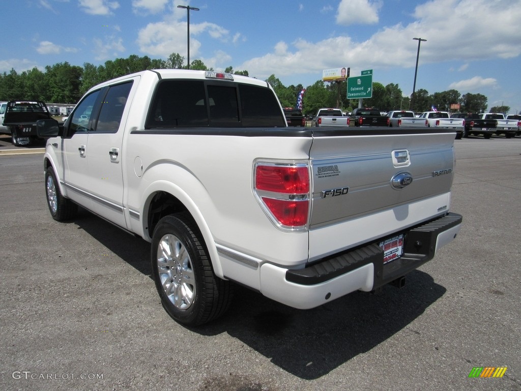 2012 F150 Platinum SuperCrew - White Platinum Metallic Tri-Coat / Platinum Sienna Brown/Black Leather photo #3