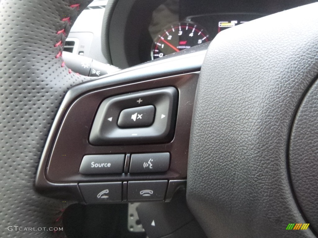 2019 Subaru WRX STI Black Ultrasuede/Carbon Black Steering Wheel Photo #133090222