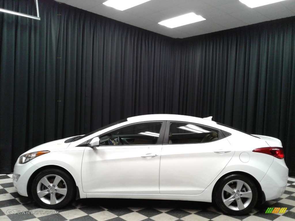 2013 Elantra GLS - Shimmering White / Beige photo #1