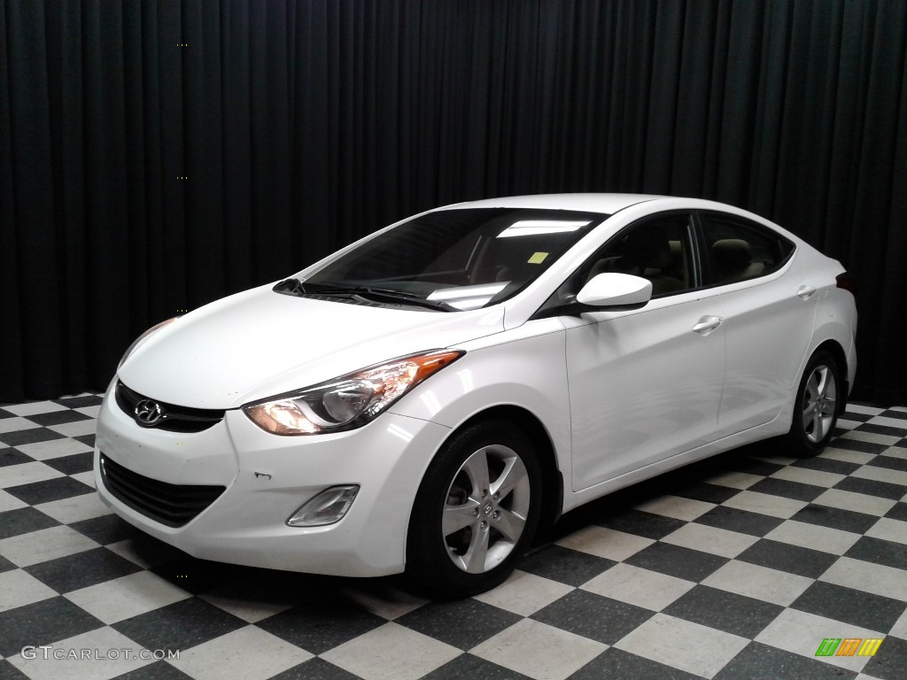 2013 Elantra GLS - Shimmering White / Beige photo #2