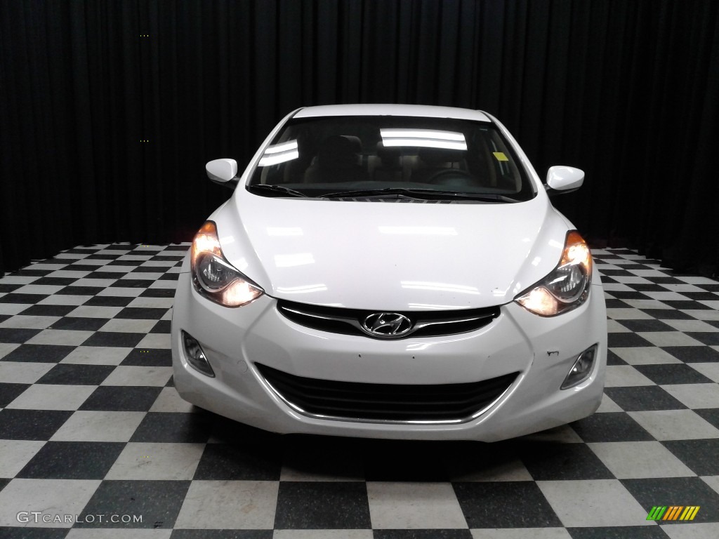 2013 Elantra GLS - Shimmering White / Beige photo #3