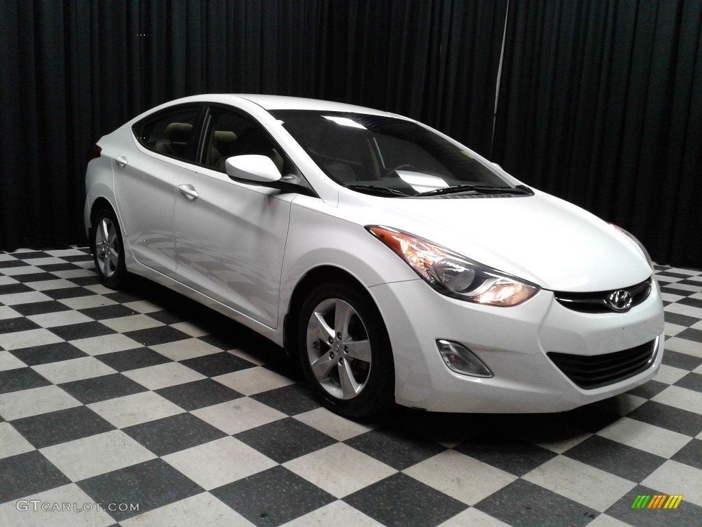 2013 Elantra GLS - Shimmering White / Beige photo #4
