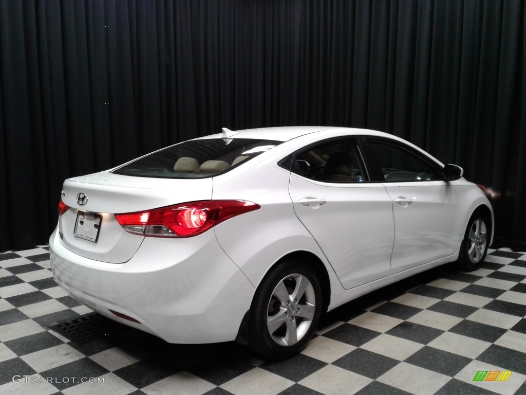 2013 Elantra GLS - Shimmering White / Beige photo #6