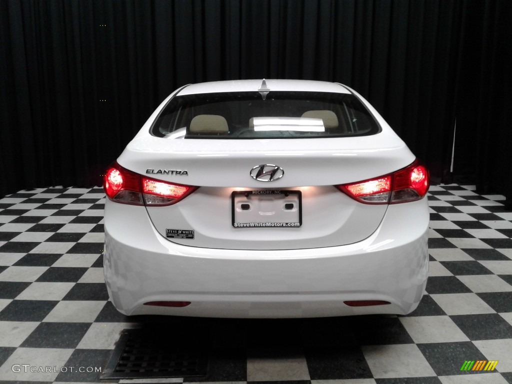 2013 Elantra GLS - Shimmering White / Beige photo #7