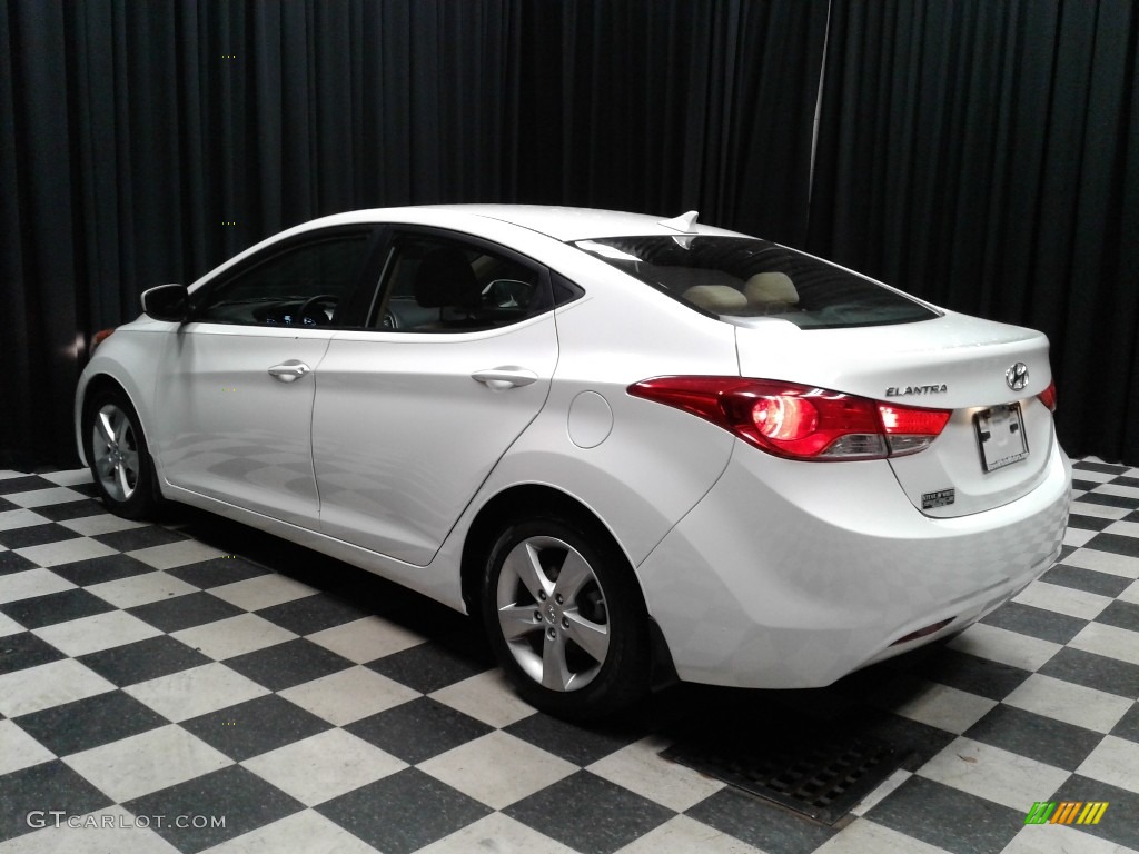 2013 Elantra GLS - Shimmering White / Beige photo #8