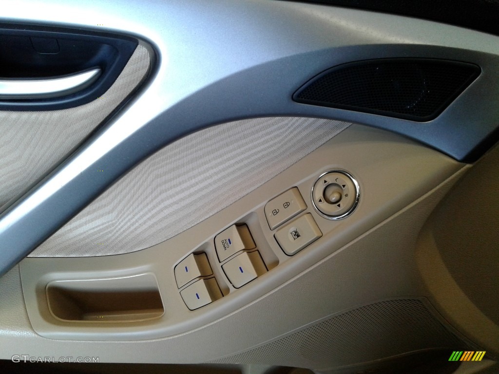 2013 Elantra GLS - Shimmering White / Beige photo #9