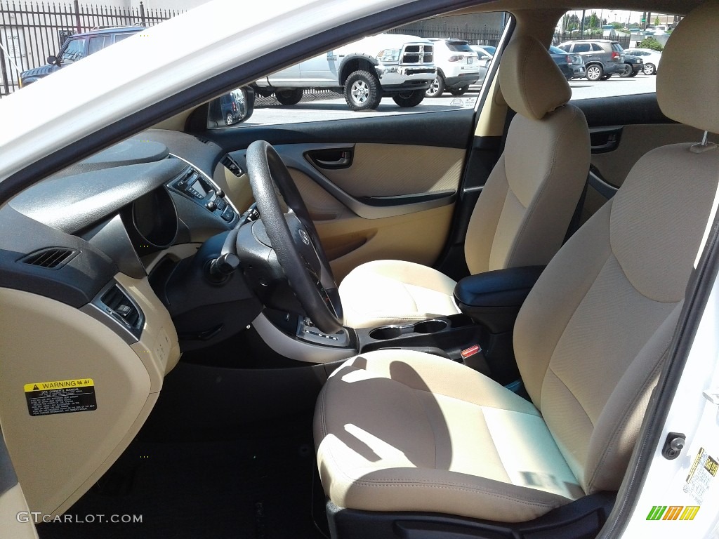 2013 Elantra GLS - Shimmering White / Beige photo #10