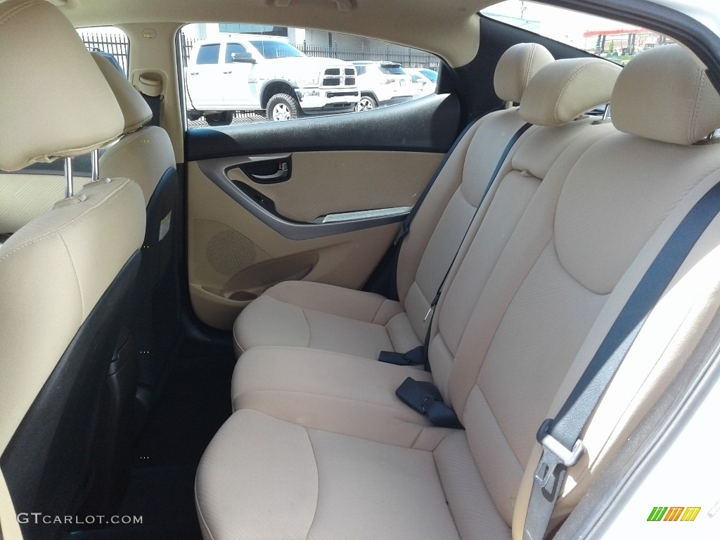 2013 Elantra GLS - Shimmering White / Beige photo #11