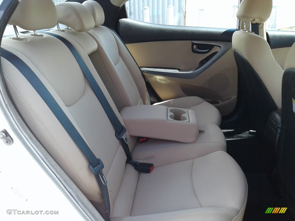 2013 Elantra GLS - Shimmering White / Beige photo #13