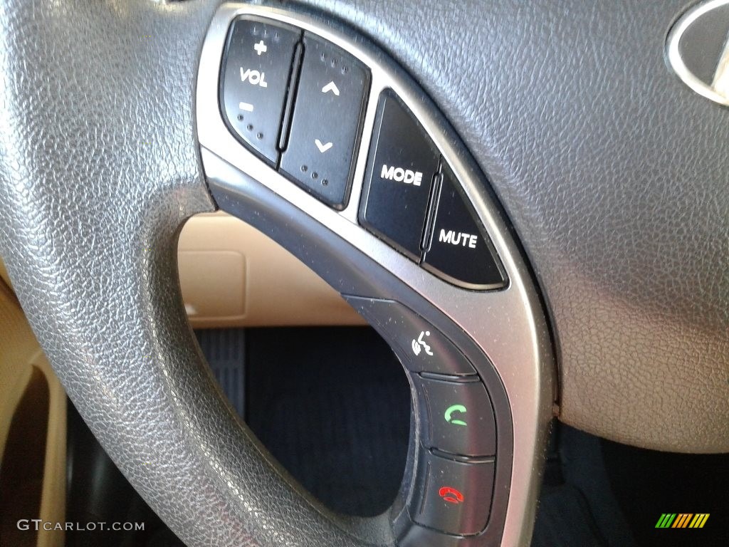 2013 Elantra GLS - Shimmering White / Beige photo #16