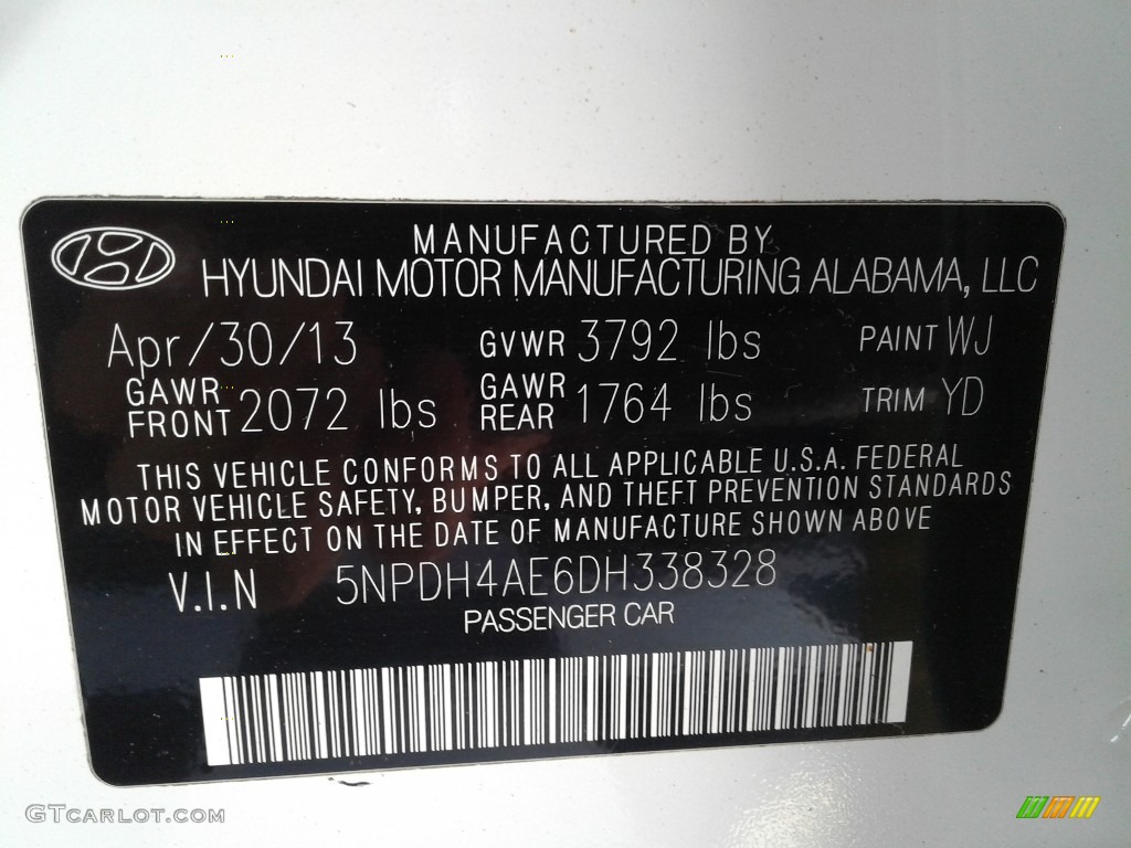 2013 Elantra GLS - Shimmering White / Beige photo #26
