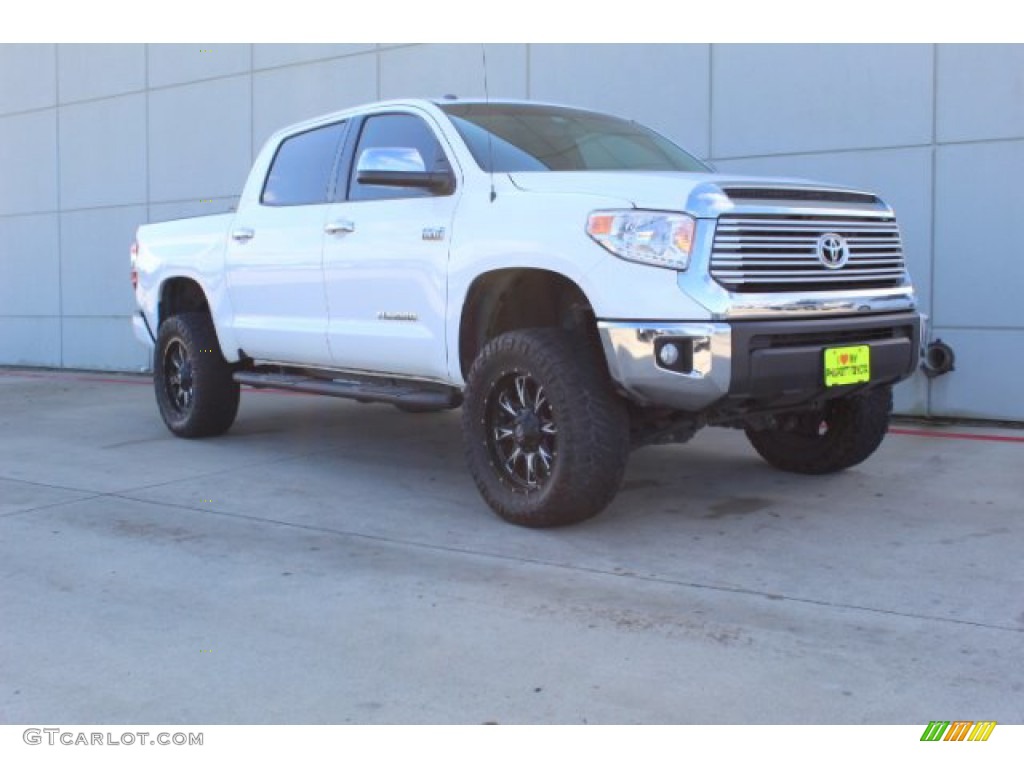 2016 Tundra Limited CrewMax 4x4 - Super White / Black photo #2