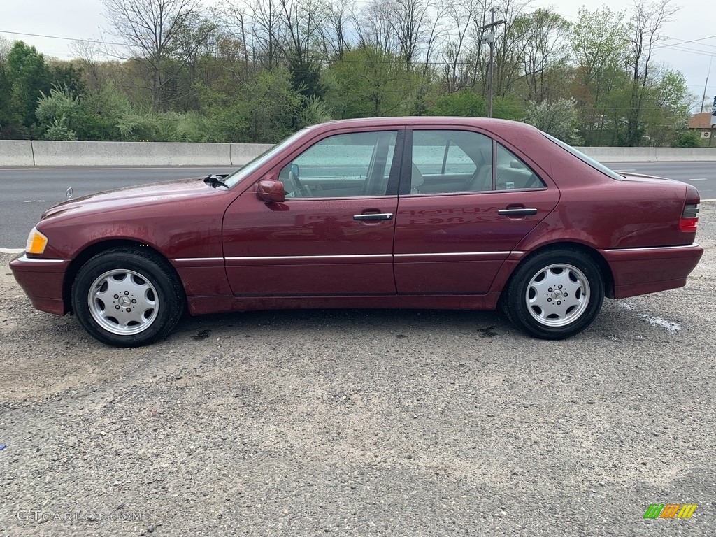 1999 C 230 Kompressor Sedan - Bordeaux Red Metallic / Black photo #6