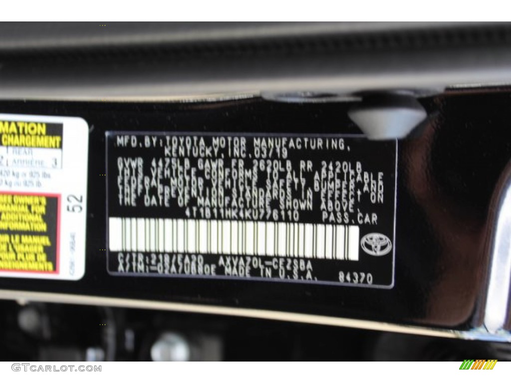 2019 Camry SE - Midnight Black Metallic / Black photo #21