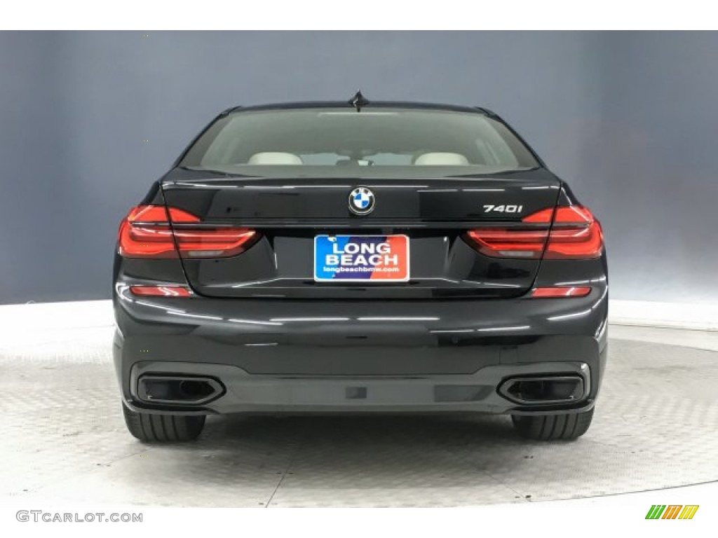 2019 7 Series 740i Sedan - Black Sapphire Metallic / Ivory White photo #3