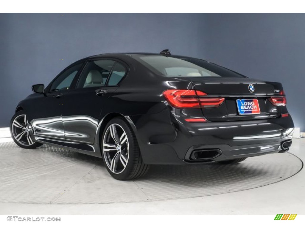 2019 7 Series 740i Sedan - Black Sapphire Metallic / Ivory White photo #10