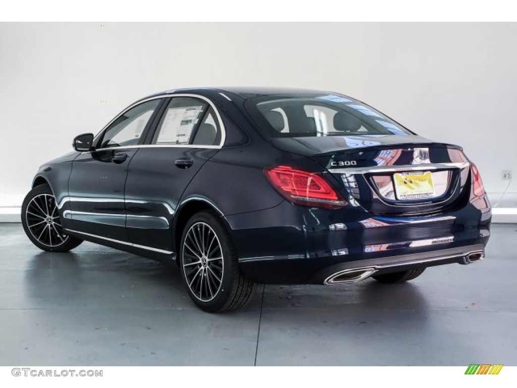 2019 C 300 Sedan - Lunar Blue Metallic / Magma Grey/Black photo #2