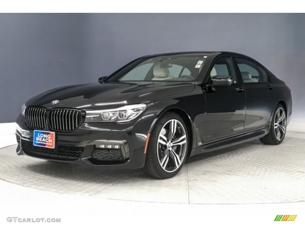 2019 7 Series 740i Sedan - Black Sapphire Metallic / Ivory White photo #12