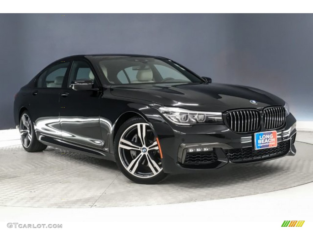 2019 7 Series 740i Sedan - Black Sapphire Metallic / Ivory White photo #14