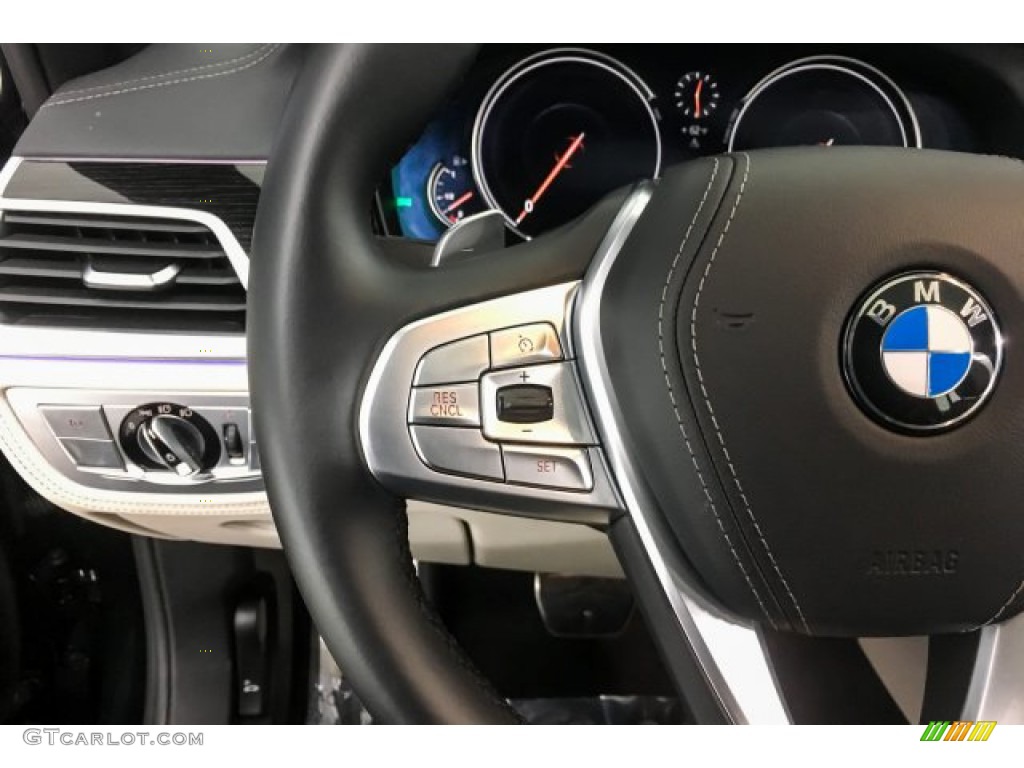 2019 7 Series 740i Sedan - Black Sapphire Metallic / Ivory White photo #15