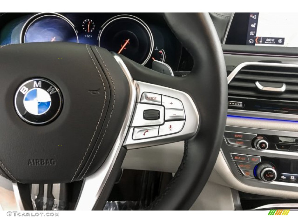 2019 7 Series 740i Sedan - Black Sapphire Metallic / Ivory White photo #16