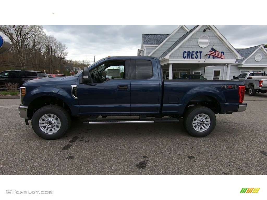 2019 F350 Super Duty XLT SuperCab 4x4 - Blue Jeans / Earth Gray photo #4