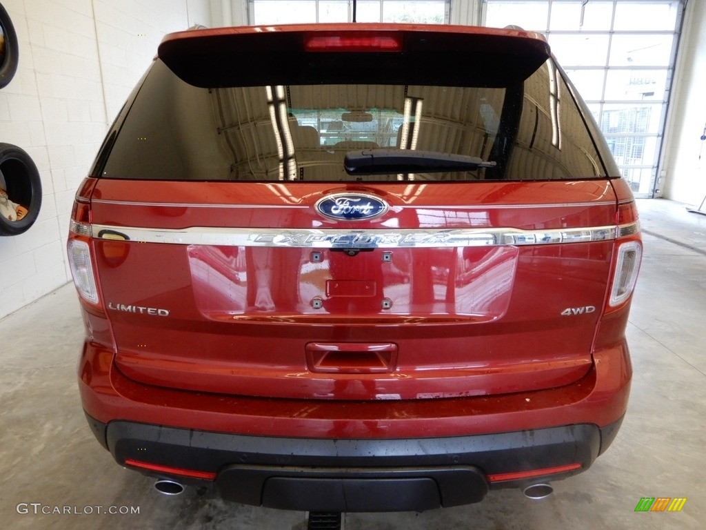 2014 Explorer Limited 4WD - Ruby Red / Medium Light Stone photo #9