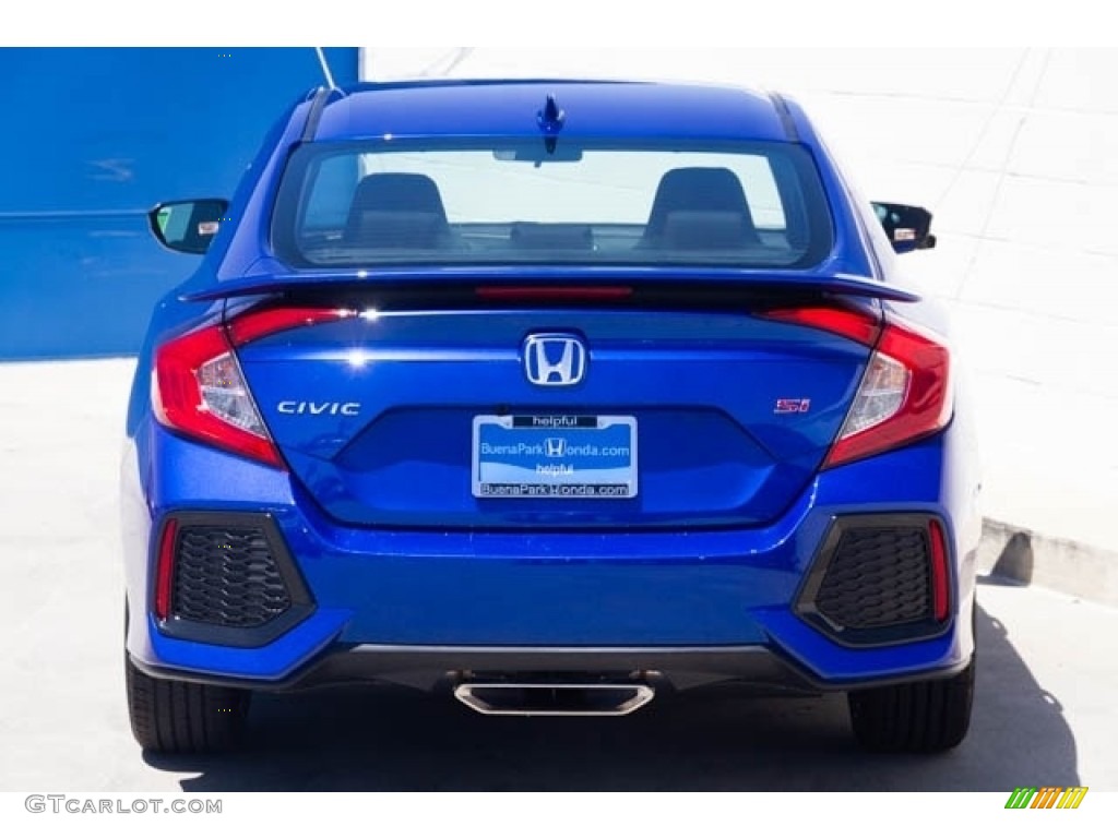 2019 Civic Si Sedan - Agean Blue Metallic / Black photo #5