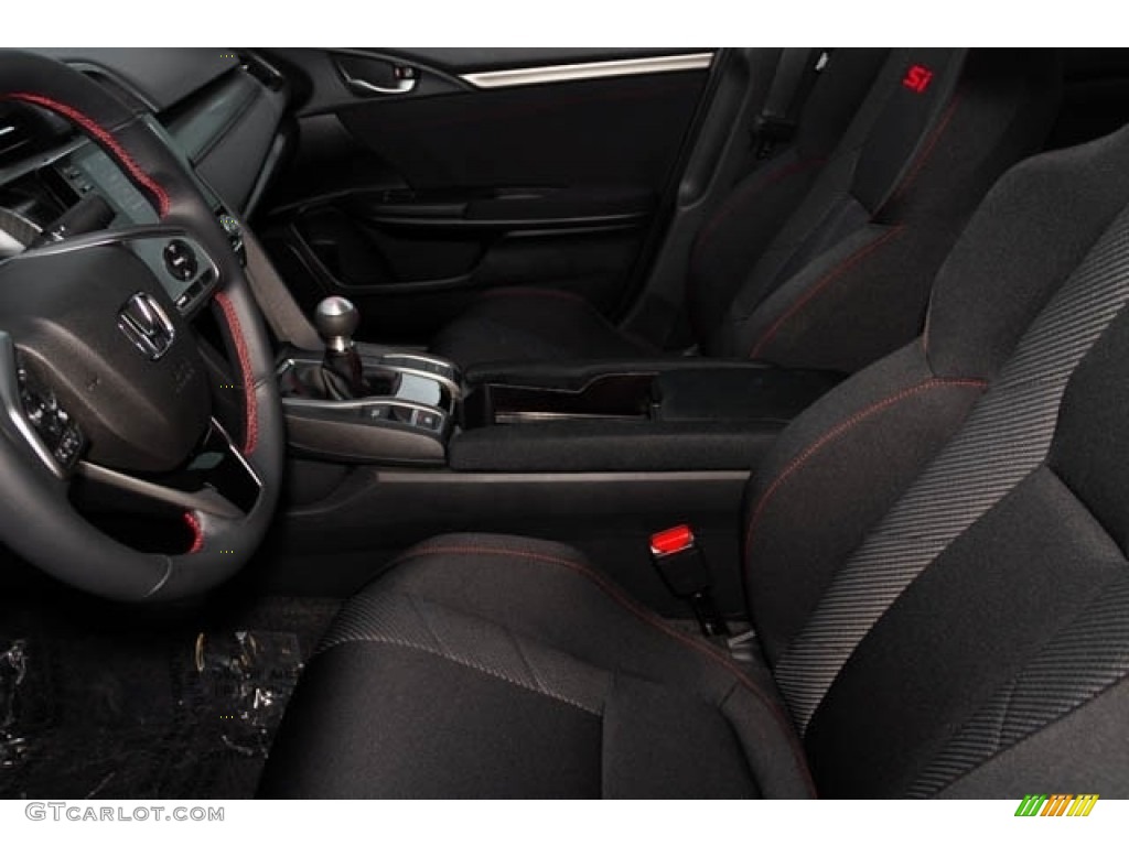 Black Interior 2019 Honda Civic Si Sedan Photo #133106146